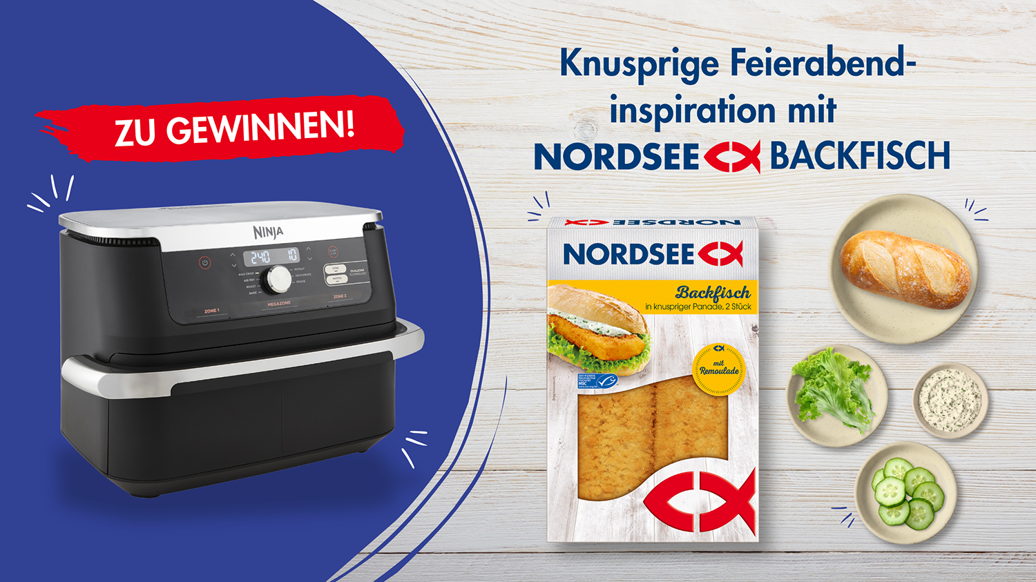 Gewinne eine Ninja Heißluftfritteuse mit NORDSEE